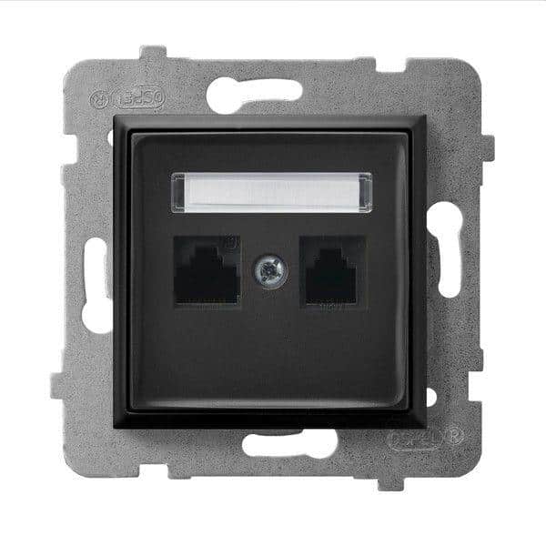 როზეტი კომპიუტერის CAT 5E GPK-2U-K-m-33 2 განყოფილებიანი