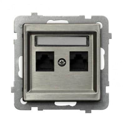როზეტი კომპიუტერის GPK-2RM-K-m-37 RJ45 Cat 5e 2 განყოფილებიანი