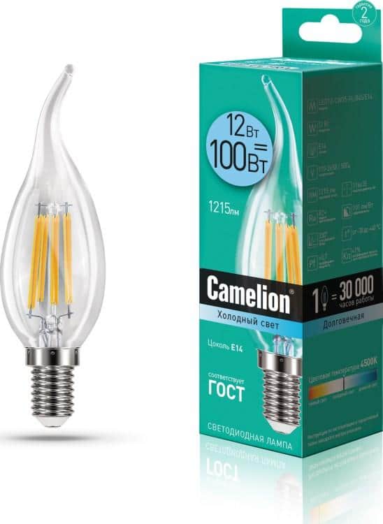 შუქდიოდური ნათურაLED12-CW35-FL-845-E14 12W