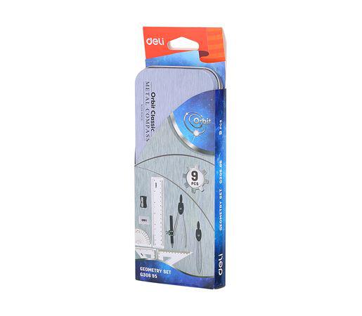სახაზავების ნაკრები 9pcs Metal box G30695