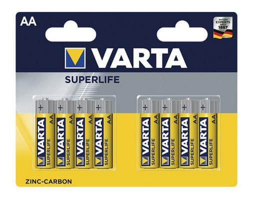 ელემენტი Varta Superlife Zinc-Carbon AA 8 ც