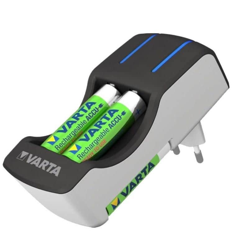 დამტენი მოწყობილობა VARTA Pocket 4xAA 2100 mAh, 2xAAA 800 mAh